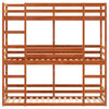 Triple Bunk Bed Wax Brown 80x200 Solid Wood Pine V7C8