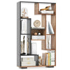 Costway 120cm Tall Bookshelf Modern Geometric Bookcase Book Storage Organizer
