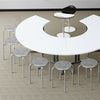 Set of 6 Metal Stacking Stools Round Nesting Bar Stool with X-shape Connection