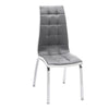 Set of 2 Modern Grey&White Dining Chairs Dining Room PU Leather Home Furniture