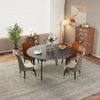 Retractable Dining Table Heavy Duty Sintered Stone Variable Shape for 4-10 Seat