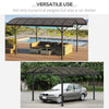 5x3m Garden Aluminium Pergola Gazebo Carport with Polycarbonate Roof