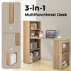 Modern Computer Desk Reversible Writing Desk Home Office Workstation w/ Shelf
