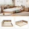 Wooden Storage Bed Frame With Slats and Shelves 4ft6 Double for Kids, Teenagers