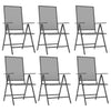7 Piece Garden Dining Set Anthracite Steel vidaXL
