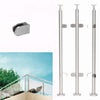 Stainless Steel Balustrade Post Metal Holder Enclosure Bracket + Glass Clamps UK