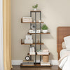 Smilesun Bookcase 6-Tier Tall Bookshelf Ladder Shelf Storage Display Industrial
