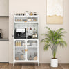 Kitchen Pantry Storage Cabinet Freestanding Baker's Rack 5-Tier Microwave Stand