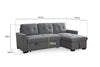 Brand New Universal Grey Corner Sofabed with Storage and Large Sleeping Area