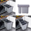 Pull Out Kitchen Waste Recycle Soft Close Dustbin Under Sink Rubbish Bin 30L/40L