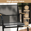 4 Pieces Patio Furniture Set with 2 Rocking Bistro Chairs-Black