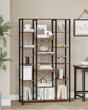 6-tier Bookcase Industrial Shaped Bookshelf Wooden Storage Display Rack