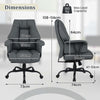 Ergonomic Office Chair PU Leather Computer Chair-Gray