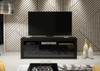 160cm TV Unit Cabinet | Sideboard Cupboard | Black High Gloss Doors | Modern