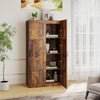 4-Tier Freestanding Floor Cabinet with Door-Brown
