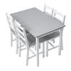 New Solid Wood Dining Table and 4 Chairs Set Home Kitchen Furniture 4 Colours