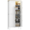 176.5 cm Tall Freestanding Pantry Storage Cabinet with 4 Doors White