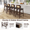 Set of 2 Bar Stools Counter Height Stool Dining Chair w/ Padded Seat & Footrest