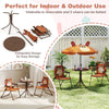 Indoor/Outdoor Collapsible Toddler Activity Table with 2 Folding Chairs-Coffee