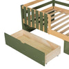 Wooden House Bed with 2 Storage Drawers & Slatted Frame 3ft Single Canopy Bed
