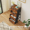 Smilesun 4 Drawers Chest of Drawers Fabric Wood Metal Storage Organiser Bedroom