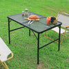 Adjustable Folding Table Portable Metal Camping Garden Party Catering BBQ