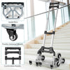 Folding Hand Truck Outdoor Stair Climbing Cart w/ Elastic Rope & 4 Wheels