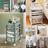 Rolling Cosmetic Case Makeup Trolley Brush Storage 3/4/5/6 Drawers Organiser Box