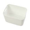 White Storage Boxes with Lid Plastic Storage Basket Cupboard Organiser Stackable