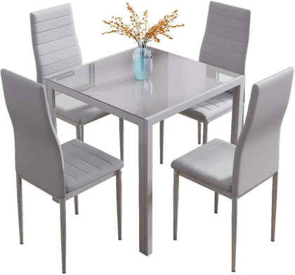 1/2/4 Dining Chair Glass/Wood/Metal Dining Table Office Coffee Lounge Furniture