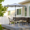 2.7M Outdoor Garden Parasol Sun Shade Patio Round Umbrella Crank Tilt Canopy