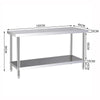 Stainless Steel Commercial Catering Table Work Bench Food Prep Kitchen Shelf UK