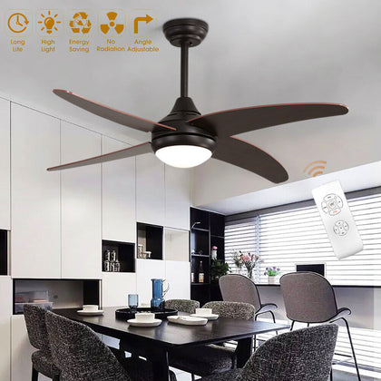 48-Inch Ceiling Fans Light Fan with Remote 3-Cool Wind Timer Lighting Chandelier