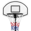 Basketball Hoop System Portable 1.9-2.5M Height-Adjustable Basketball Goal Black