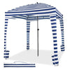 Folding Beach Tent Sun Protection Cabana Canopy Shelter with Detachable Sidewall
