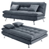 Luxury Upholstered 3 Seater Convertible Sofa Bed Recliner Sleeper Chaise Lounger