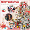 COSTWAY 6 FT Snow Flocked Artificial Christmas Tree Hinged Pre-lit Xmas Tree