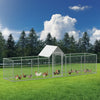Large Chicken Run Cage Walk In Coop Poultry Hen Rabbit Dog Kennel Metal Shelter