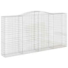 Arched Gabion Baskets 2 pcs 400x50x200/220 cm Galvanised Iron