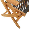 Brokky Folding Garden Chairs 6 pcs Black Solid Wood Acacia,Folding Garden G5B4