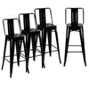 Tolix Industrial Breakfast Bar Stool Chair Set 4X Metal Bistro Counter Bar Chair