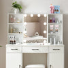 White Dressing Table With Drawers Mirror Stool Set Makeup Desk Vanity Table UK