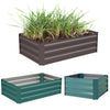 Garden Raised Bed Galvanised Steel Outdoor Planter Pot Vegetable Flower Herb Box