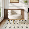 Teddy Accent Tub Armchair Thicken Soft Padded Vanity Chair with Gold Metal Legs
