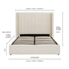 Dusk Madison Ecru Velvet King Size Ottoman Storage Bed RRP £899