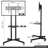 Mobile TV Cart Floor Stand Home Display MountTrolley for 32"-75" Flat Screen