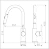 360° Modern Kitchen Sink Mixer Taps Pull Out Spout Spray Single Lever Mono Tap