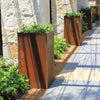 60cm Tall Metal Planter Garden Corten Steel Plant Flowers Pot Outdoor Trough Tub