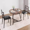 Modern Round Dining Table Set Small Table and Chairs for 2 with Steel Legs