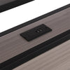 Double Bed Frame with LED Lights, 4 Drawers, Charging Station Metal Platform Bed